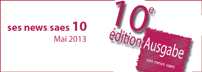 Newsletter: ses news saes 10, 05/2013