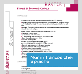 branche complémentaire Master Ethique économie politique