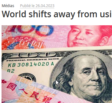 World shifts away from using the dollar 