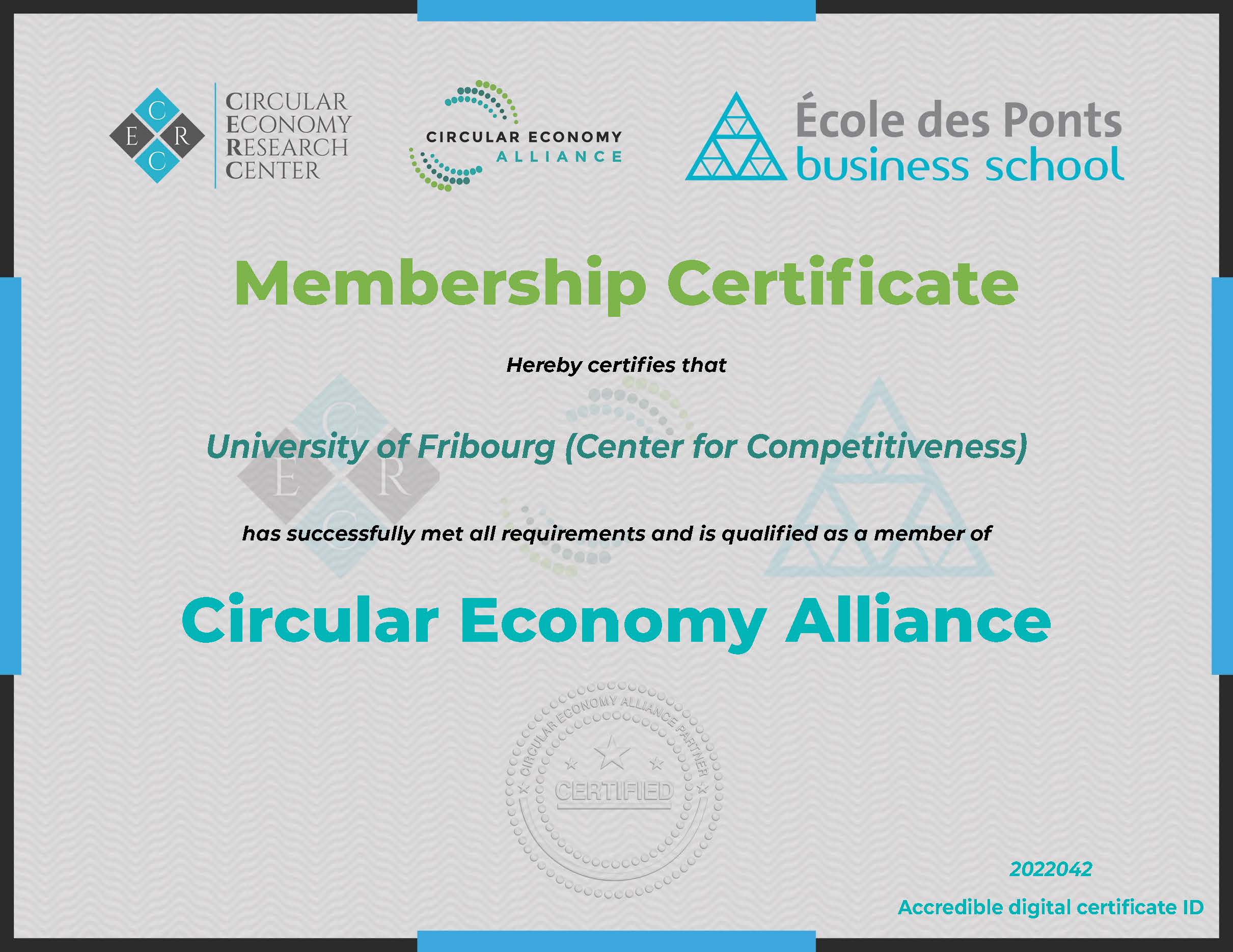Accréditation du Centre de Compétitivité comme partenaire de Circular Economy Alliance 